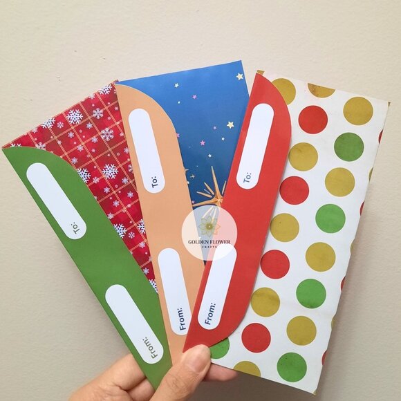 Christmas Cash Money Envelopes – Gift Card Holder, Stocking Stuffer Set of 12 - Picture 2 of 7